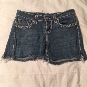 jean bling shorts
